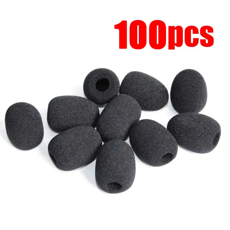 5/30/100/500 st mikrofon vindruta svampskydd headset mikrofon skum skydd skyddslock för svanhals mötesmikrofon: Grön