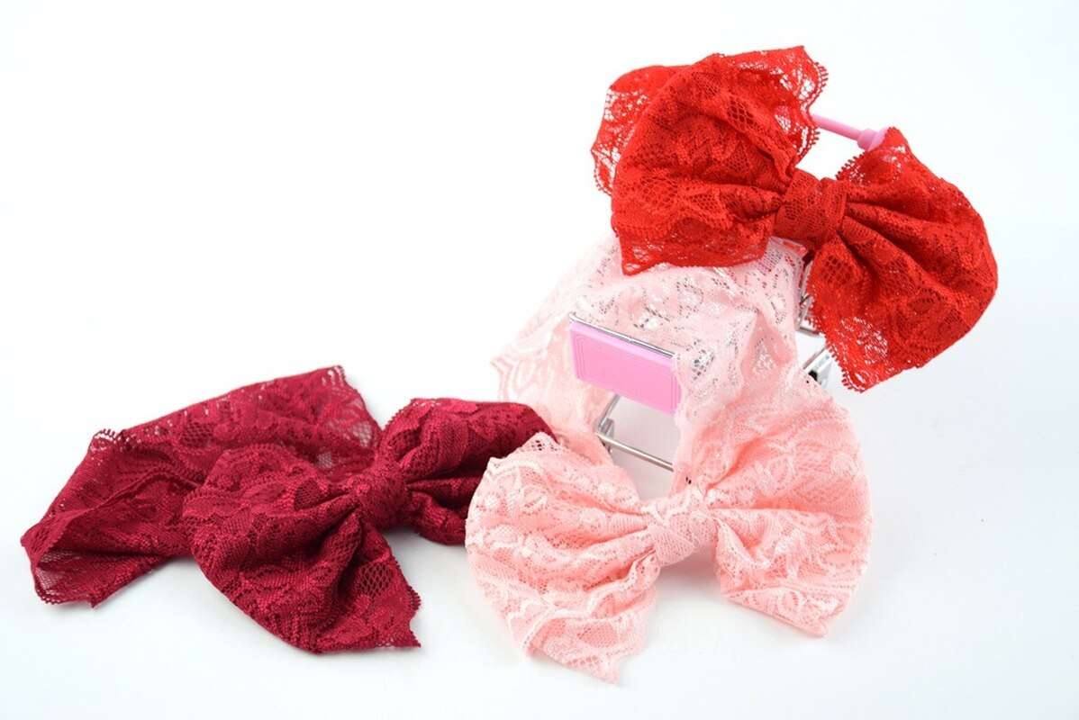 Kinderen Kant Sjaal Grote Vlinder Haarband Baby Hoofdband Hollow Baby Elastische Hoofdtooi Baby Meisje Hoofdbanden Baby Accessoires