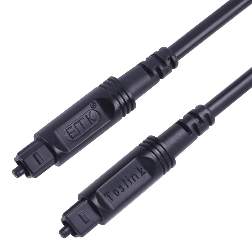 EMK 5.1 cavo Audio ottico digitale Toslink cavo Audio in fibra ottica 1m 2m 3m 10m 15m per Hi-Fi DVD TV: Fiber Optic Cable / 1m