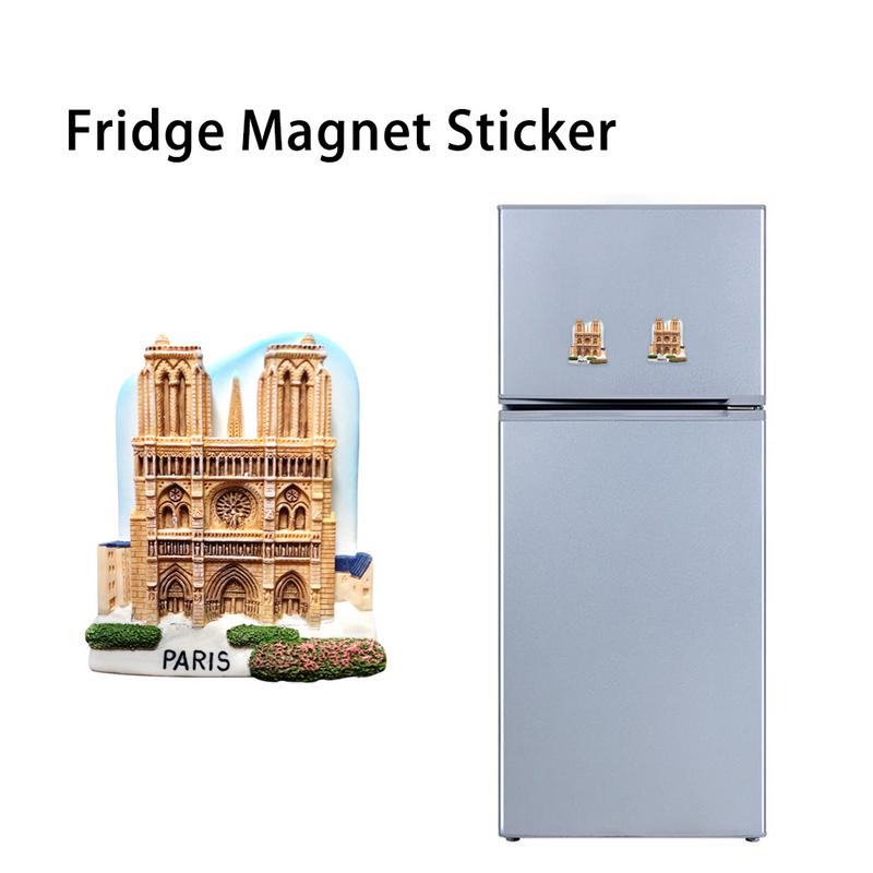 Frankrijk Notre dame de Paris Koelkast Sticker Innovatieve 3D Hars Koelkast Magneet Sticker Toeristische Souvenir