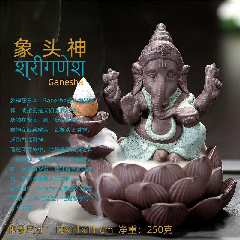 [Vip] escultura de artesanato em arenito, estátua de buda de meditação, estatueta, escultura de ganesha, queimador de incenso, decoração de feng shui: B Green
