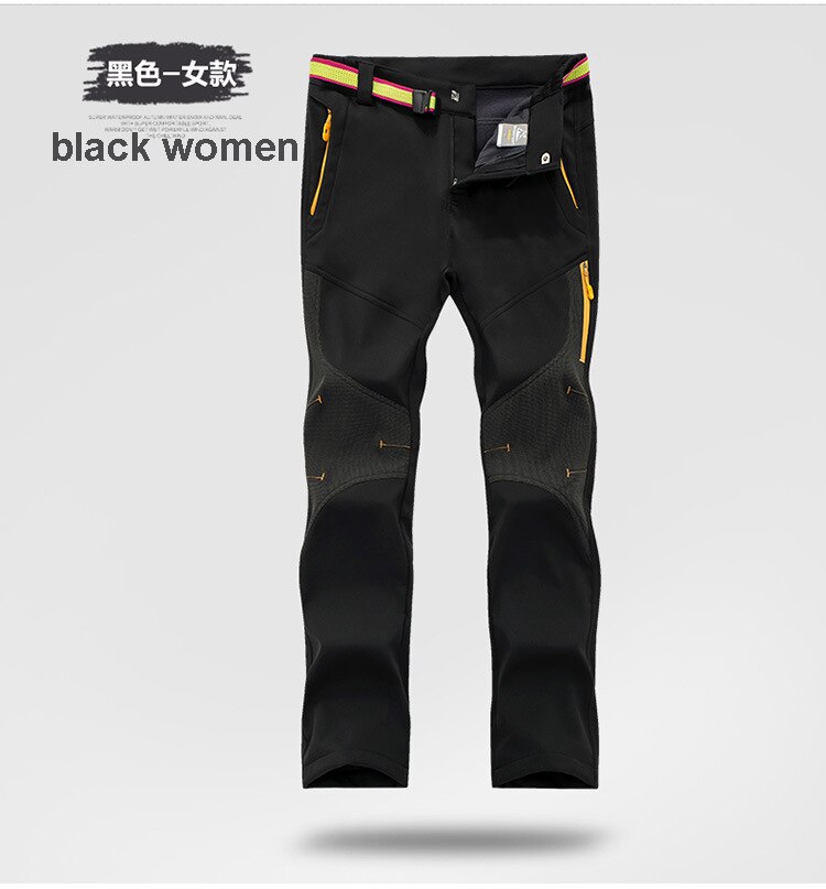 Mannen Dikke Warme Fleece Softshell Broek Vissen Camping Wandelen Skiën Broek Waterdicht Winddicht Vrouwen & Mannen: 01 / XL