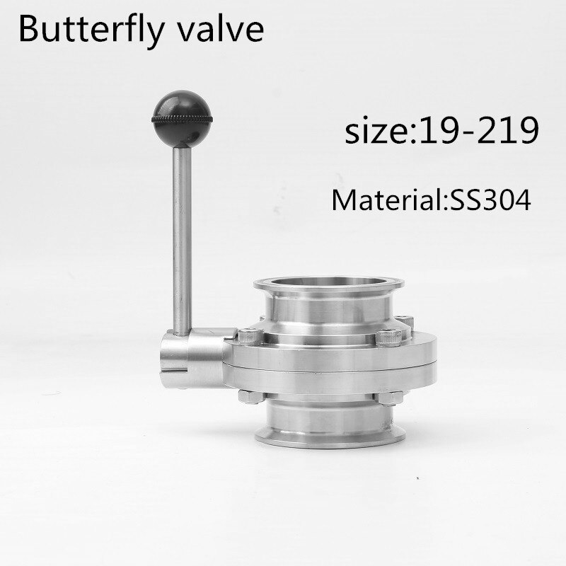 SS304 health class Tri Clamp butterfly valve clamp type quick assembly butterfly valve medicine clamp butterfly valve joint