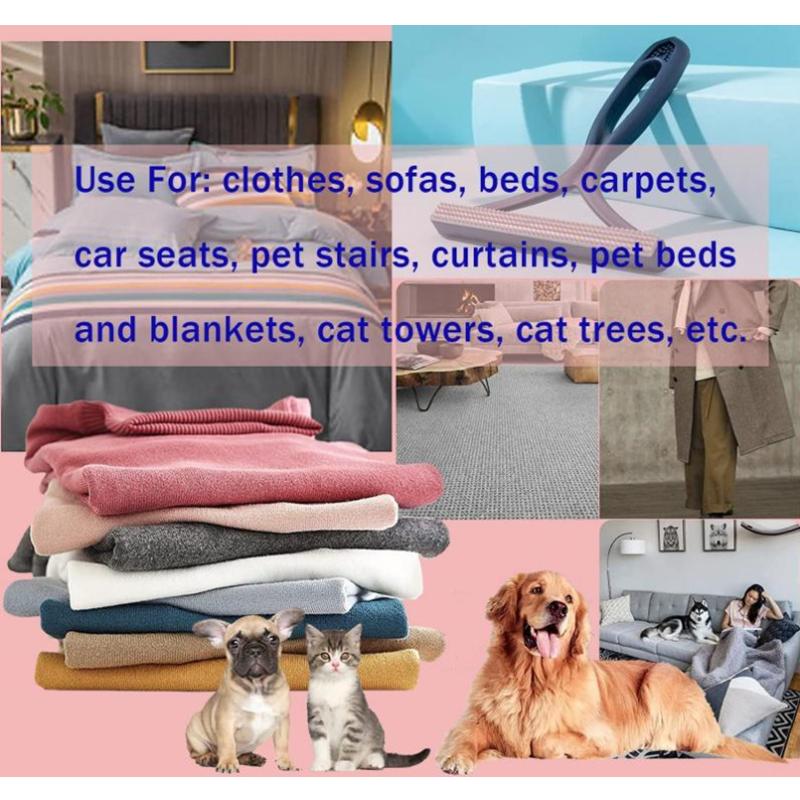 Removedor de pelusas de silicona de doble cara para mascotas, herramienta de limpieza, afeitadora, limpiador de suéter, afeitadora de tela, raspador de ropa y alfombra, 2/1 ud.