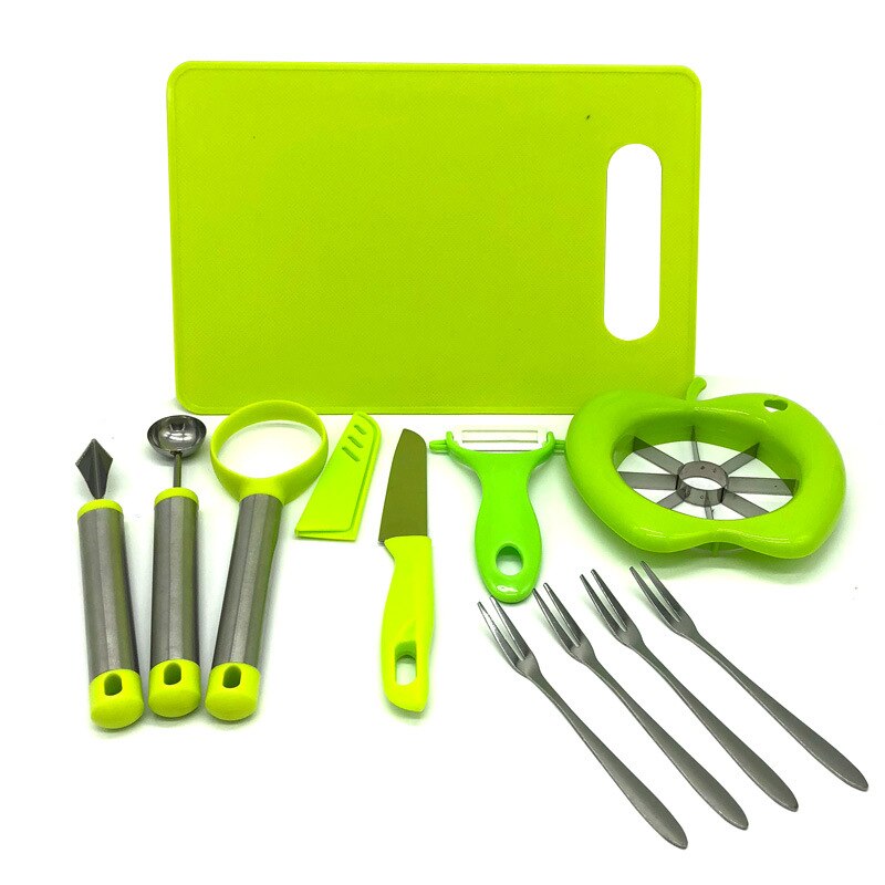 Juego de moldes para cortar frutas y verduras, utensilios de cocina para decoración de alimentos, cortador, rebanador de pasteles, cuchillo para tallar fruta, 5 uds./11 Uds./21 Uds.: 11pcs