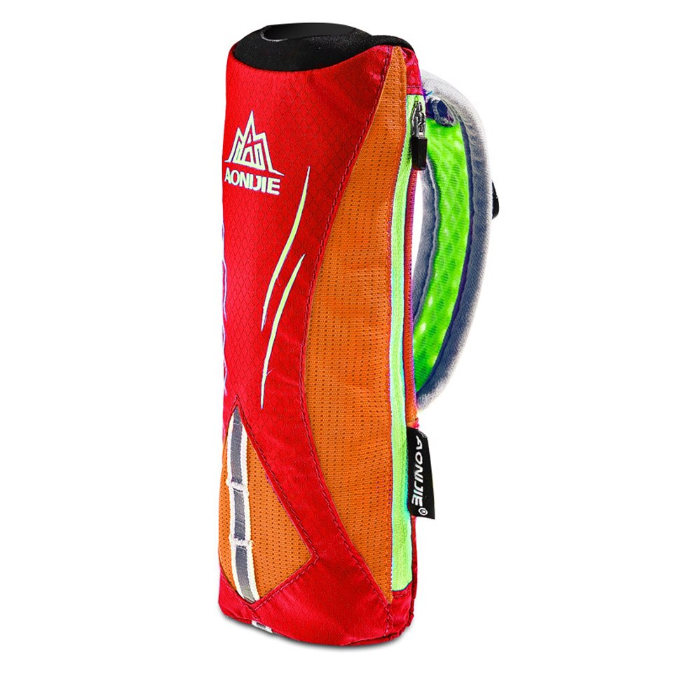 Aonijie waterdichte handzame sportketel voor buiten, marathonlooptelefoontas voor 5.5 inch telefoon, /500ml zachte waterflesjes: Sinaasappel geen fles
