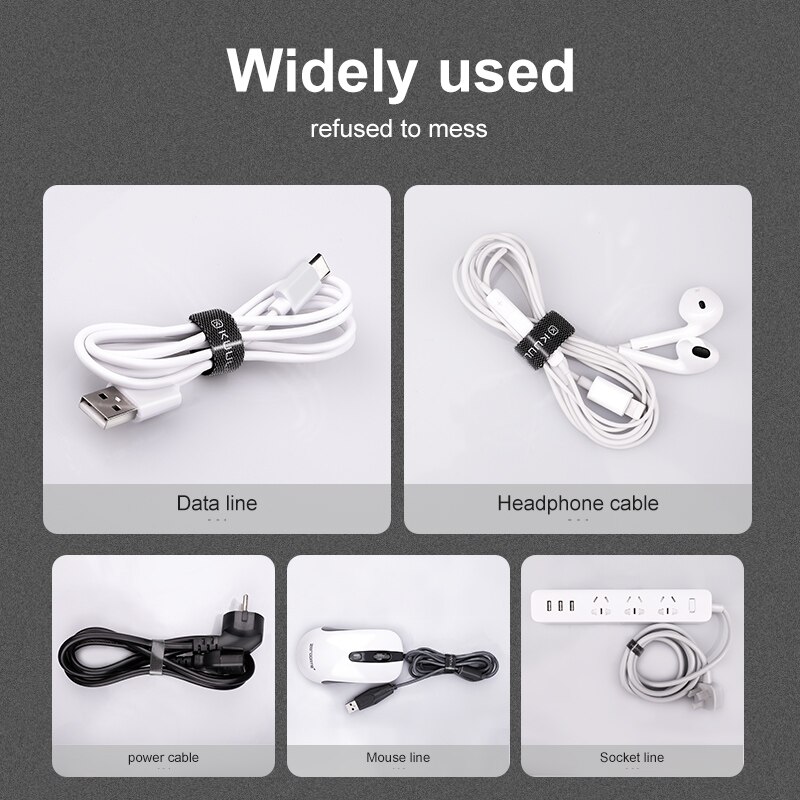 Kuulaa Kabel Organisator Kabel Winder Kabel Houder 14Cm Voor Muis Cord Oortelefoon Hdmi Aux Usb Kabelmanagement Draad Kabel protector