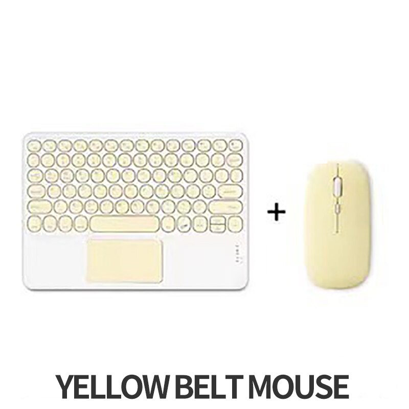 Für Tablet iOS Android Windows Universal Touchpad Tastatur Maus Combo Für Apple iPad Magie Tastatur Für Huawei Samsung Xiaomi: Yellow with mouse