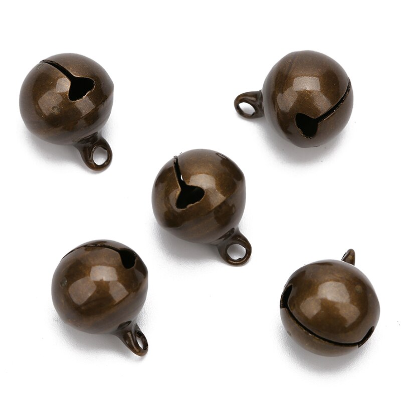 1 paket/los Kupfer klimpern kleine Glocken 6mm/8mm/10mm/12mm/14mm Metall Glocke passen Weihnachts dekoration Handwerk: WEISS / 2MM