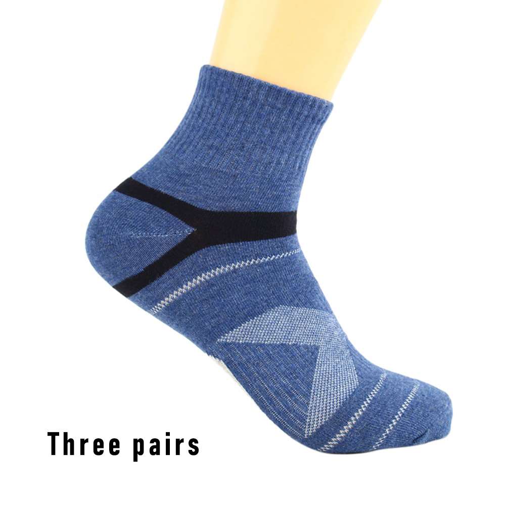 3 Pairs Mannen Compressie Sok Voor Man Sport Sokken Compressie Basketbal Sport Sokken Mannen Merino Wol Zwarte Enkel Katoen sokken: A5