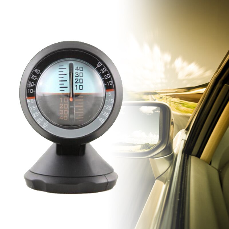 Auto busje zwart abs hoek helling kantelindicator niveau balansmeter meetinstrument