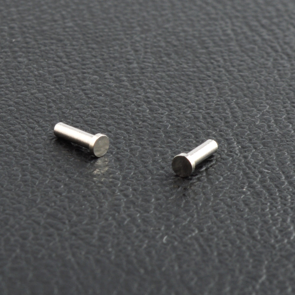 100PCS eyeglass single rivets single metal pin for eyeglass hinges or temples 1.18mm diameter 7.5mm 6.0mm lengt