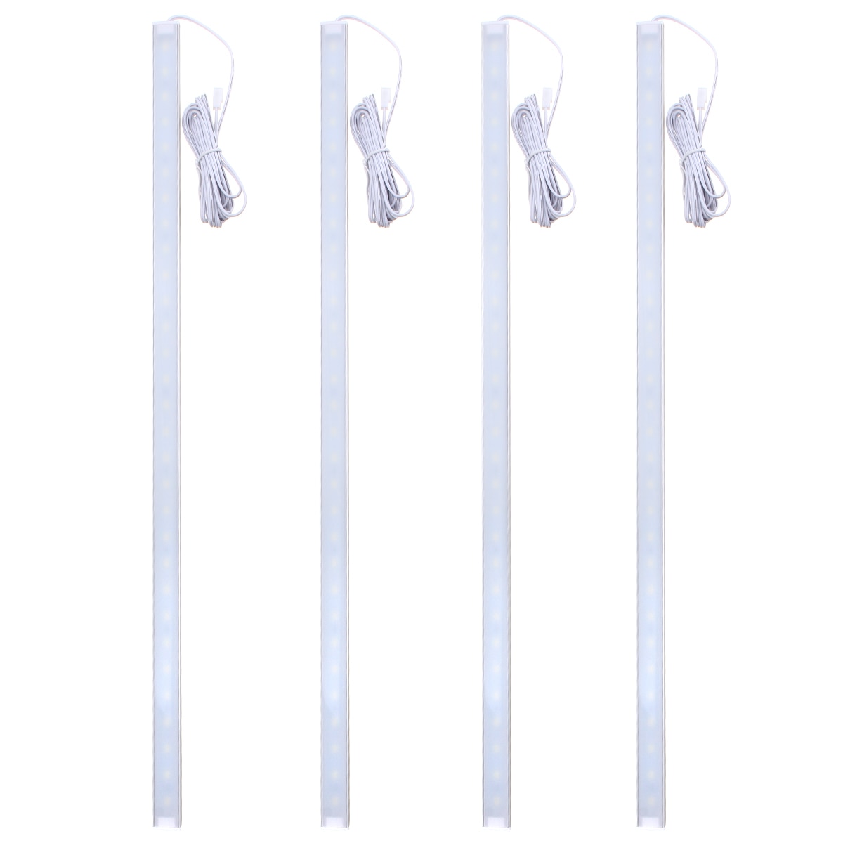4Pcs 50CM LED Strip Light Kit for Under Kitchen Cabinet Counter Lighting LED Showcase Rigid Strip Light