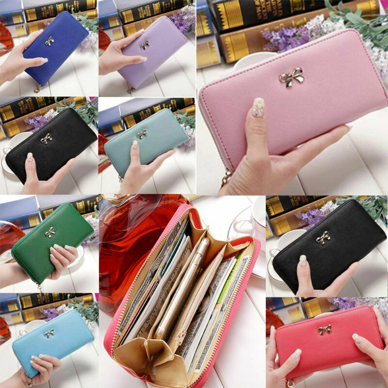 Women Ladies Leather Wallet Long Zip Purse Card Phone Holder Case Clutch Handbag Ladies Wallets