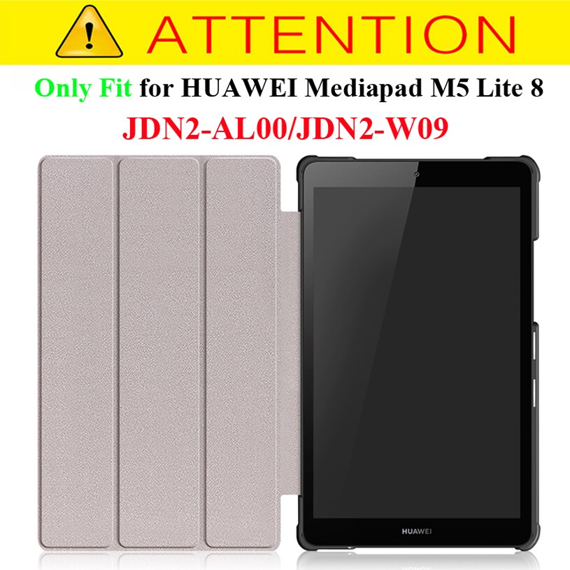 Funda magnética para HUAWEI Mediapad M5 lite 8,0 JDN2-W09, Funda de cuero PU con soporte para Huawei Mediapad m5 lite 8, JDN2-AL00