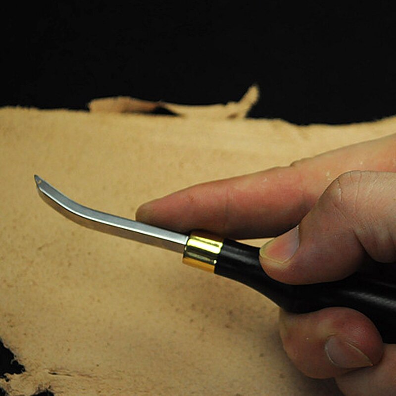 Artesanía de cuero hecha a mano corte borde biselado corte Groover Skiving recortado DIY cuero artesanía herramienta PAK55