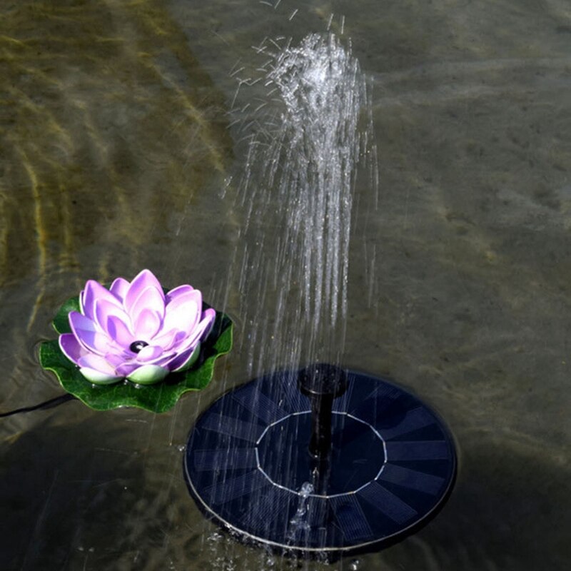 Mini Solar Powered Fountain Garden Pool Pond Solar Panel Floating Fountain Garden Decoration Water Fountain