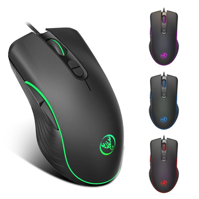 Hongsund Upgraded version RGB Light 7200DPI Macro Programmable 7 Buttons Optical USB Wired Mouse Gamer Mice computer Gaming
