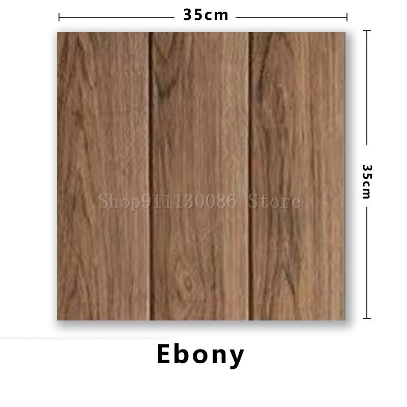 Zelfklevende 3D Baksteen Muurstickers Steen Woonkamer Decor Foam Waterdicht Panelen Wandbekleding Behang Thuis Tv Achtergrond Kid: Ebony