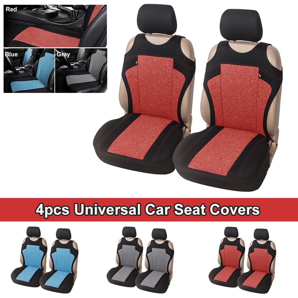 4 Stuks Universele Auto Stoelhoezen Voor Stoelhoezen Kationische Stof Mesh Spons Interieur Accessoires T Shirt -Voor auto/Vrachtwagen