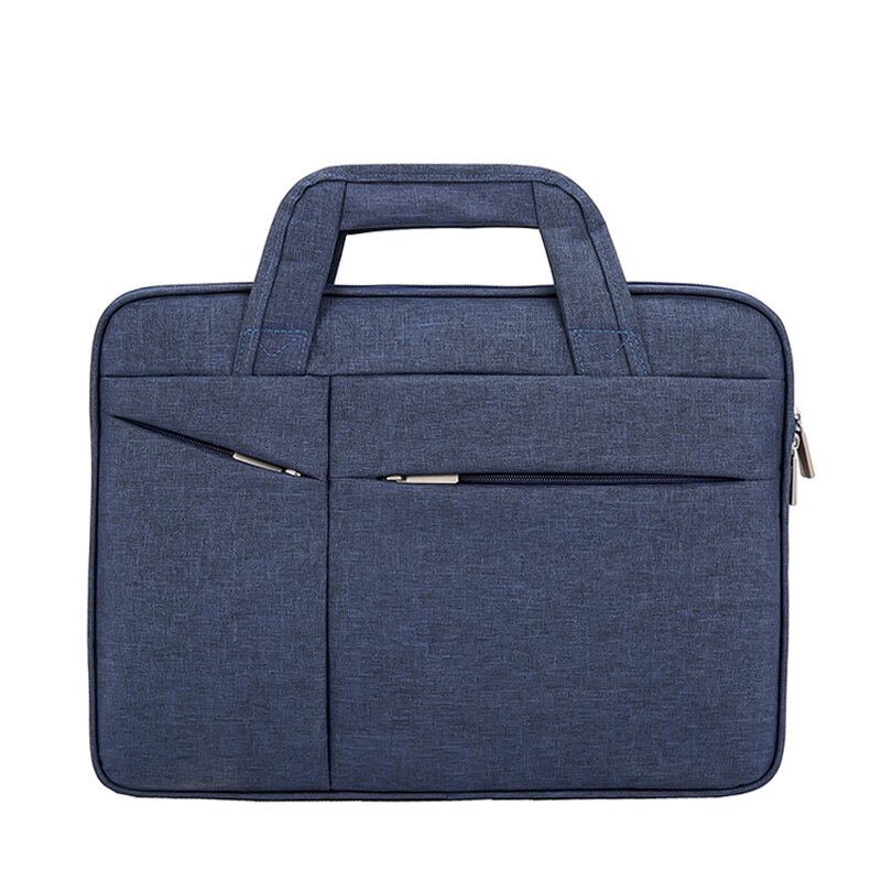 CESHA Men Durable Canvas Briefcase Durable 15inch Laptop Bag Documents Bag Portfolio: Blue