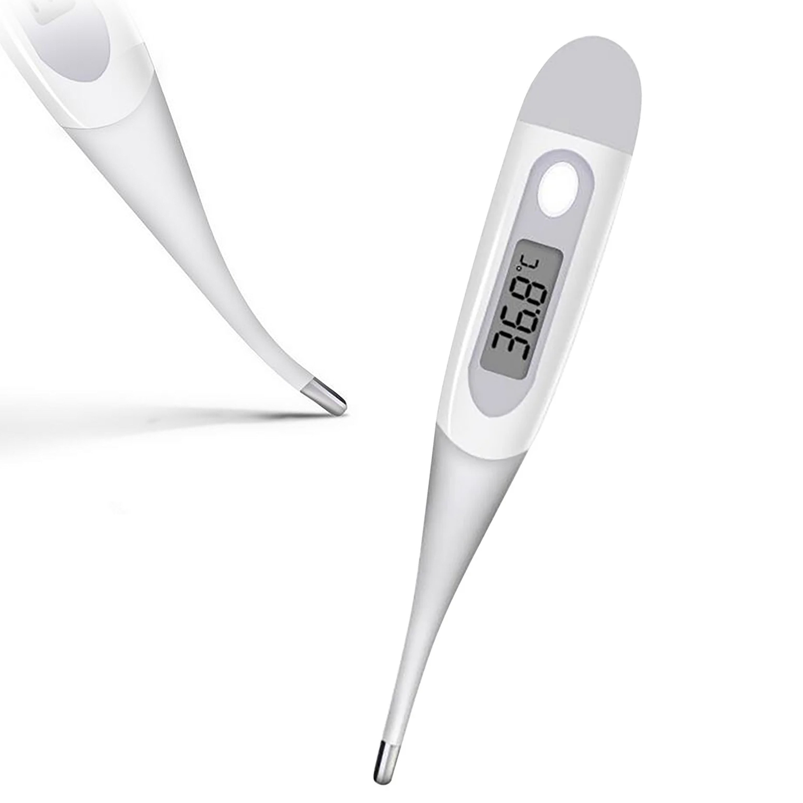 Thermometer voor volwassenen, digitale orale thermometer met zachte kop voor koorts, basale thermometer met 15 seconden snelle aflezing: 2
