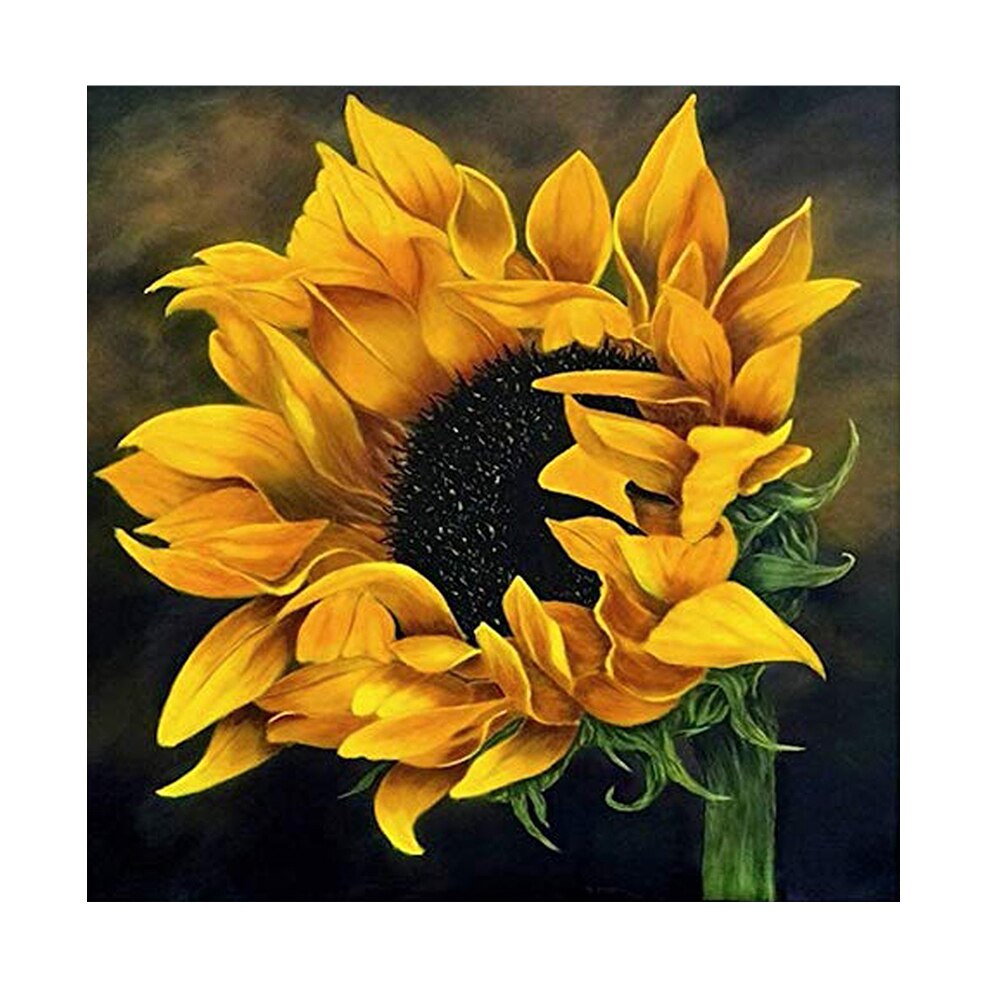 5D diamond painting cross stitch kit inlaid diamond sunflower flower mosaic pattern round beads diamond embroidery home decorati