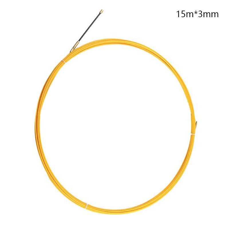 25m/15m/5m glassfiber trykk avtrekker metalltråd kabel kanal elektrisk guide enhet kabel slange rodder fisk teip metalltråd hjelpemiddel holdbar: 15m x 3mm