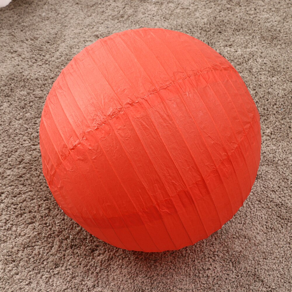 12pcs Foldable Paper Chinese Lanterns Festive Round Hanging Lantern Decor for Year Spring Festival - Golden (6 Inches + 8 In