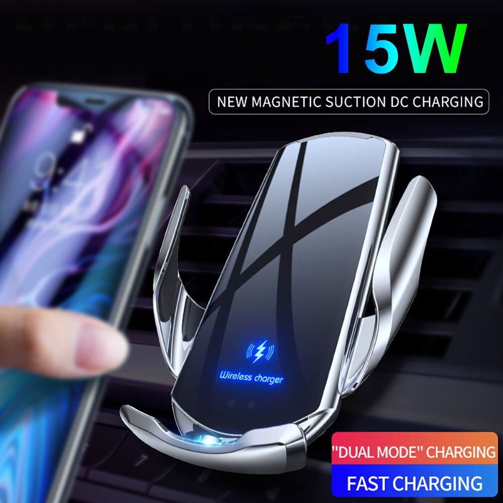 Automatische 15W Snelle Auto Draadloze Oplader Voor Samsung S20 S10 Iphone 12 Pro 11 Xs Xr X 8 Magnetische usb Infrarood Sensor Telefoon Houder