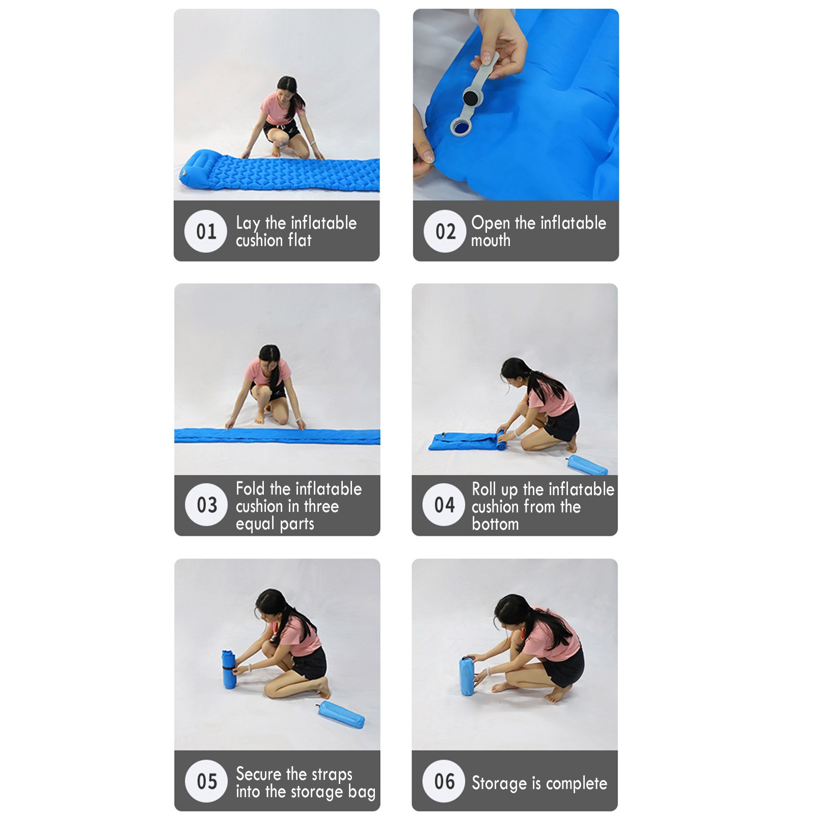 Camping Sleeping Pad, Inflatable Sleep Mat, for Backpacking, Travel, Hiking