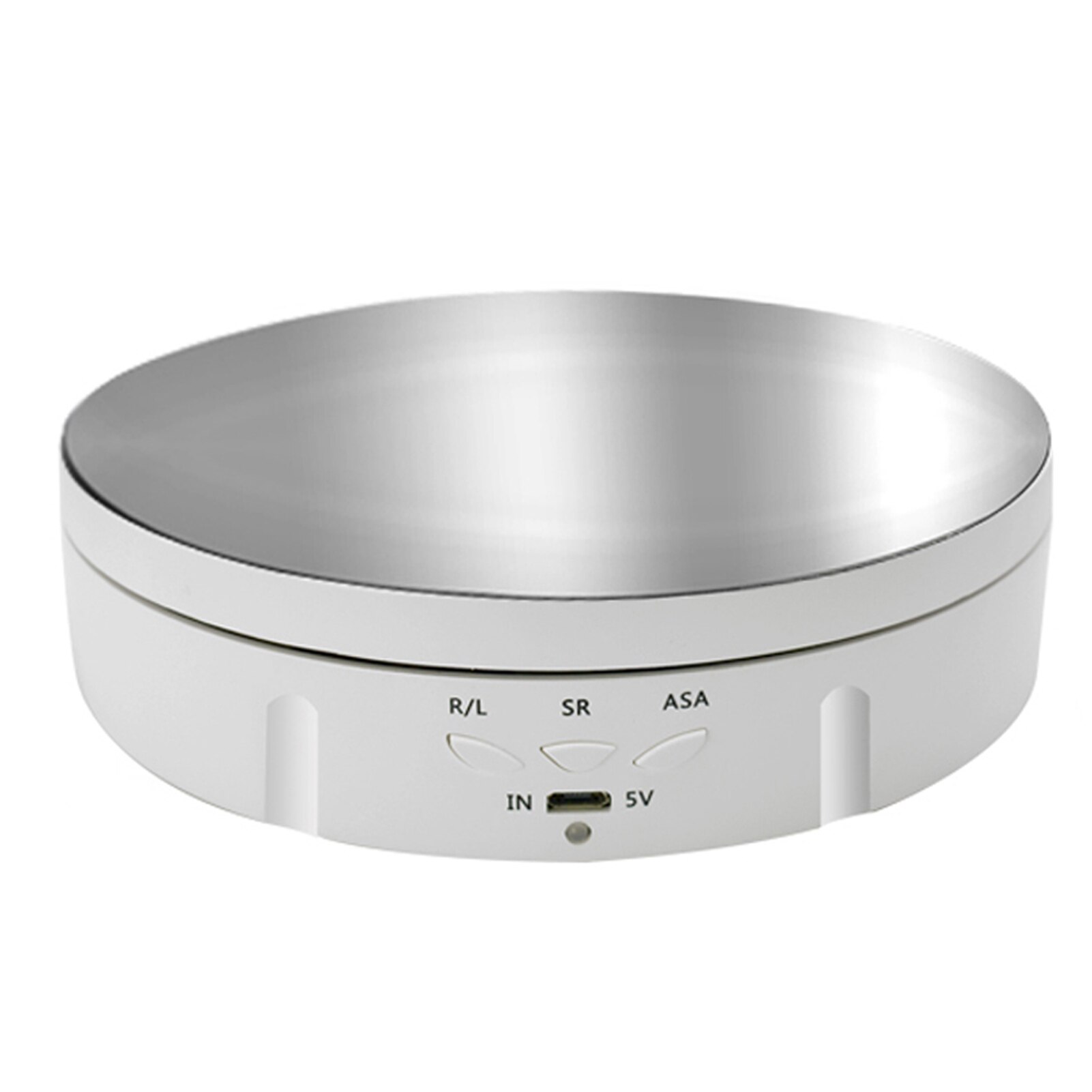 Rotating Display Stand 5.75inch USB Rechargeable 3D Models Props For Photography 3 Speeds Adjustable Electric Jewelry Holder: White B