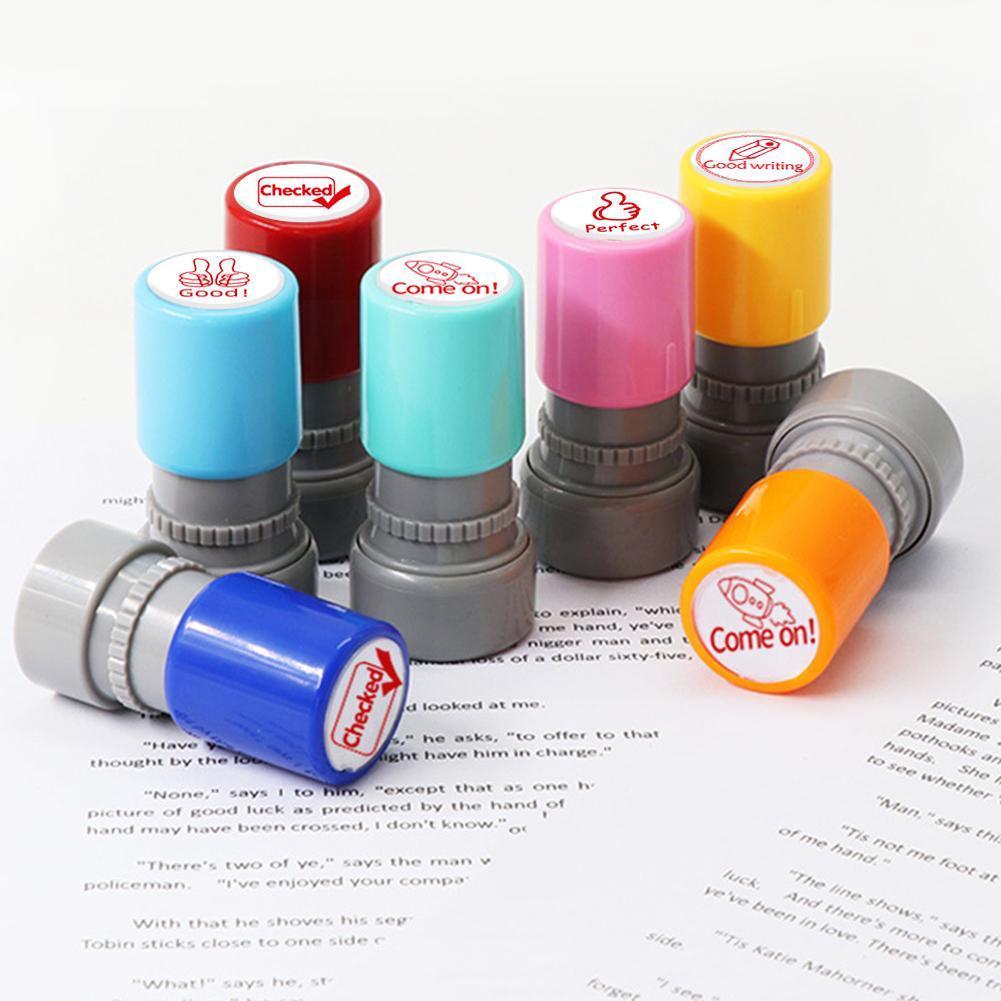 1PC Encouragement Commentary Seal for Kindergarten Elementary School Teacher Positive Stamp Comment Reward for Students Gif T2S5