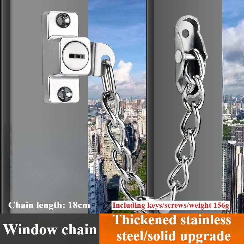 Fechadura de segurança infantil, trava dupla sem perfuração, limitador de janela, alumínio, porta, janela, fechaduras de segurança: Dourado