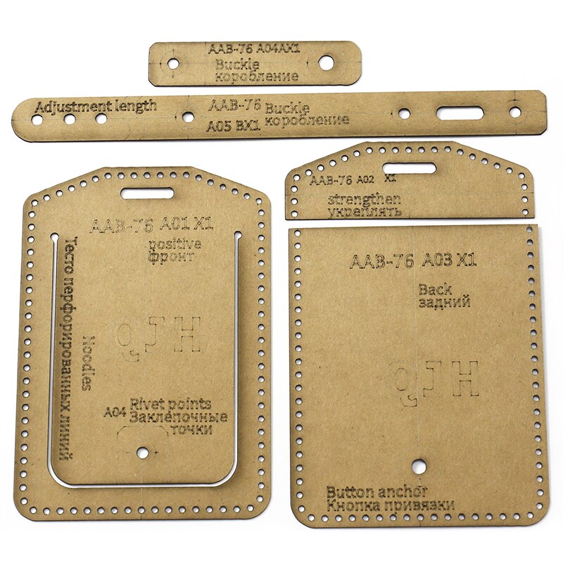 DIY Kraft Paper Template Leather ID Card Bag Acrylic Template DIY Leather Bank Card Bag Kraft Paper Template Leather Craft Tool