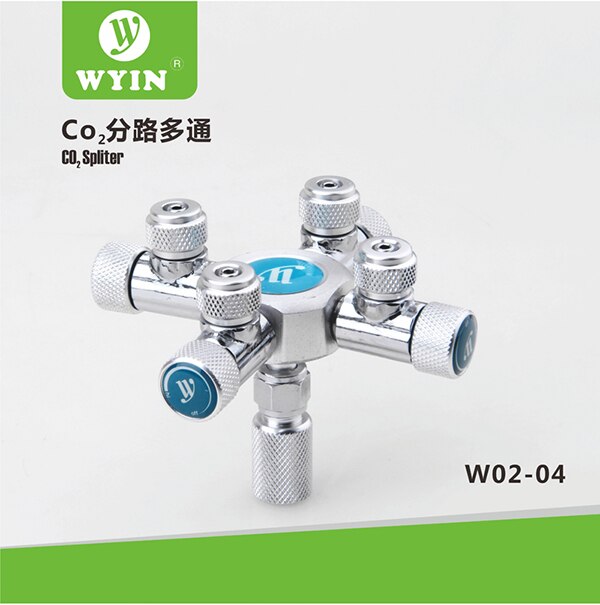 Aquarium W21.8 CO2 stainless steel aquarium regulator multi-channel shunt needle valve, solenoid valve bubble counter: W0204