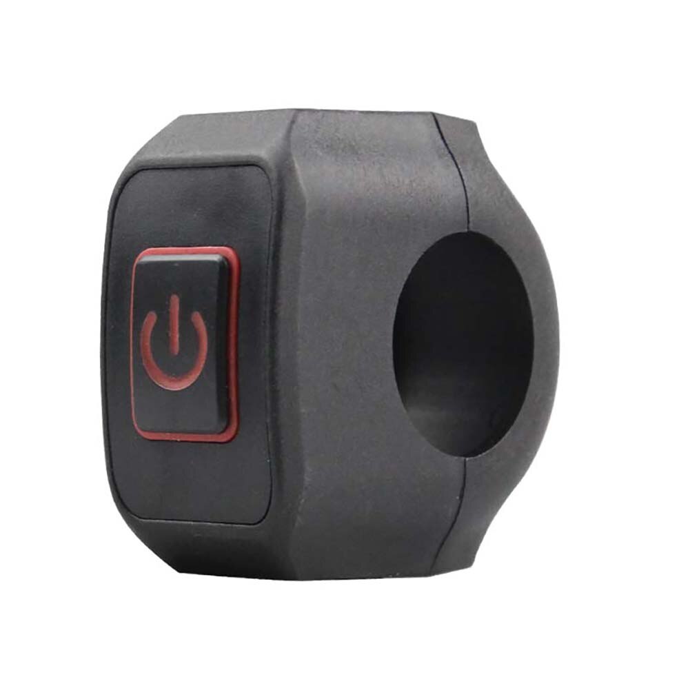 Interruptor momentáneo para manillar de motocicleta, pulsador de 22mm y 7/8 pulgadas, 12V, resistente al agua, con luz LED: Rojo