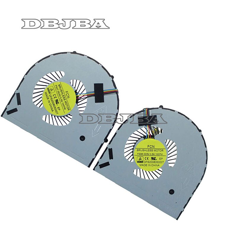 2 Stks/set Fan Voor Dell Alienware 15 R2 R3 Cpu Gpu Koelventilator DFS200805000T FG36 FG37