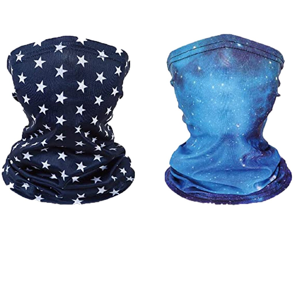25# 2pc børnetryk ansigtsmaske beskytter vindtæt solcreme børn udendørs tørklæde støvtæt sandtæt ansigtsbetræk vandrebandana: B
