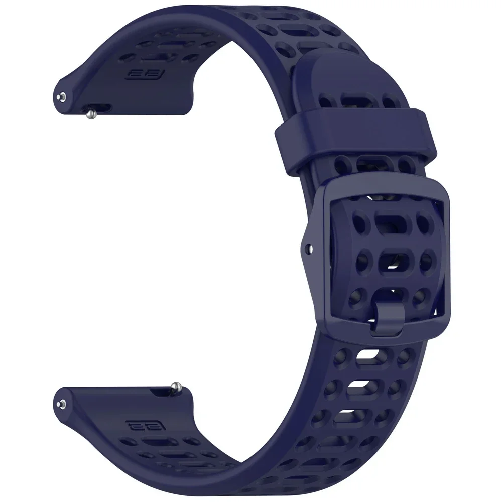Hengittävä ranneke 20mm amazfit active 2 square/active 44mm -kellolle, gts 4 2 mini/bip 3 pro/gtr 42mm -kellolle, silikoninen urheiluranneke: Musta