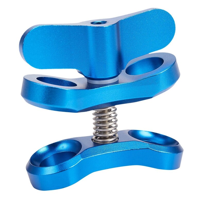 1 stück tauchlampen-kugelgelenk-schmetterlingsclip-armklemme & 1 stück 1- zoll-doppelkugelgelenk-tauchkamera ,  d20mm 5 zoll-stativ