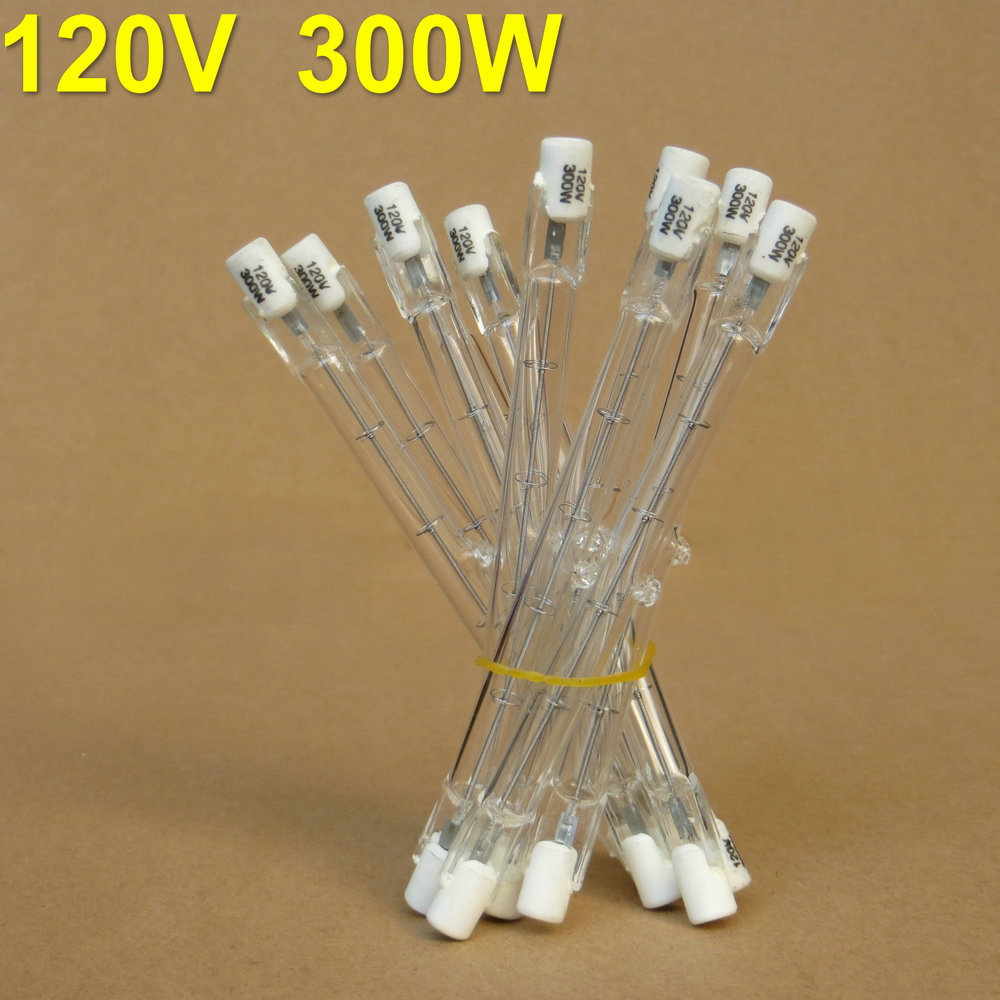 10Pcs Halogeenlamp 120V 300 W 300 Watt J Type T3 R7S 118 Mm