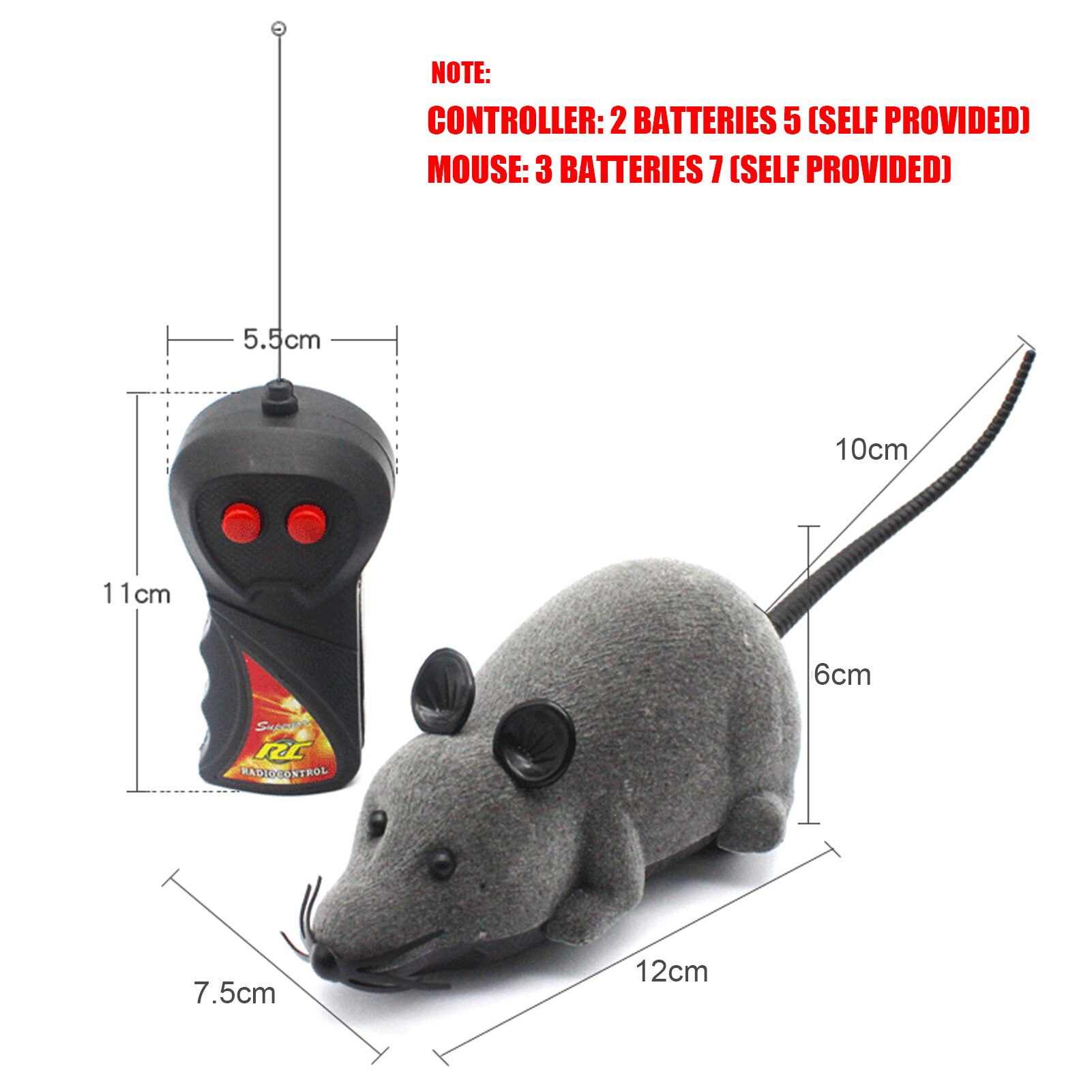 Juguetes del ratón inalámbrico RC ratones gato juguetes de Control remoto falsa Mouse novedad RC divertida del gato jugando ratón electrónicos rata ratón