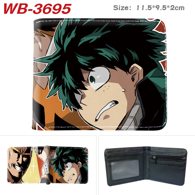 My Hero Academia Cartoon Short Wallet Anime Coin Purse with Card Holder: Silver