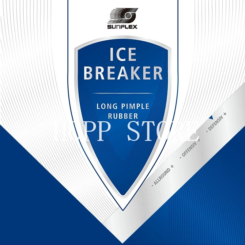 Sunflex Icebreaker Lange Pips-Out Tafeltennis/Pingpong Rubber Met Spons Rubber Zonder Spons (Bovenvel Ox)