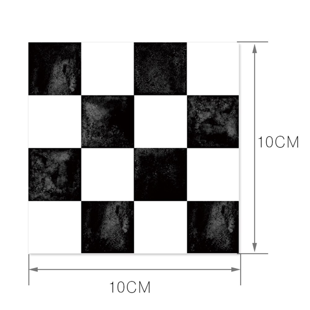 PVC Anti-collision Tile Stickers 10pcs/set DIY Waterproof Floor Decor Decal Mosaic Thickened Wall Tile Stickers