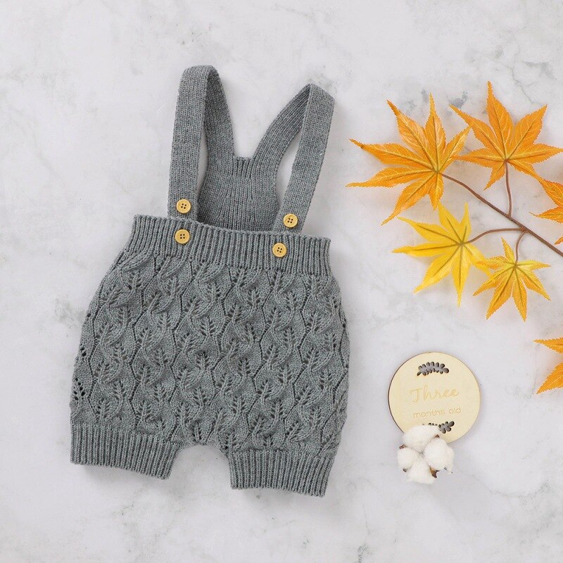 Baby Mädchen Herbst Hosen Solid Print Gestrickte Strap Kurze Hosen Hosen Kinder Knie Länge Casual Shorts