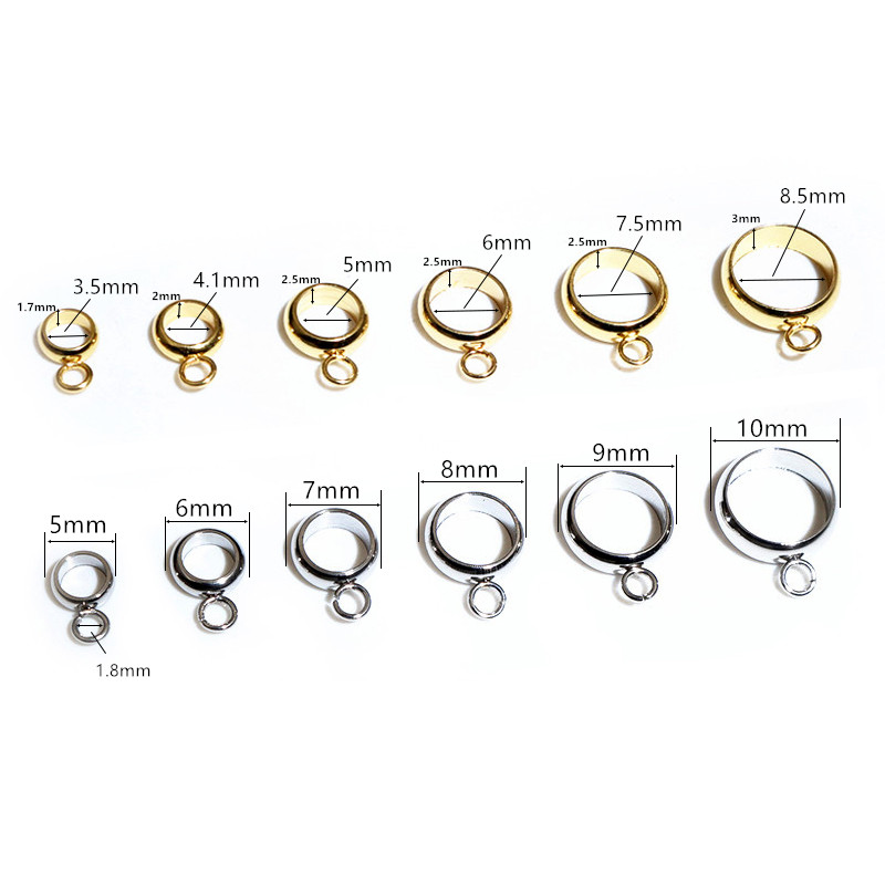 20 unidades de aros de acero inoxidable de Color dorado, anillos circulares, Conector de círculo, accesorios para accesorios de joyería para collar de pulsera
