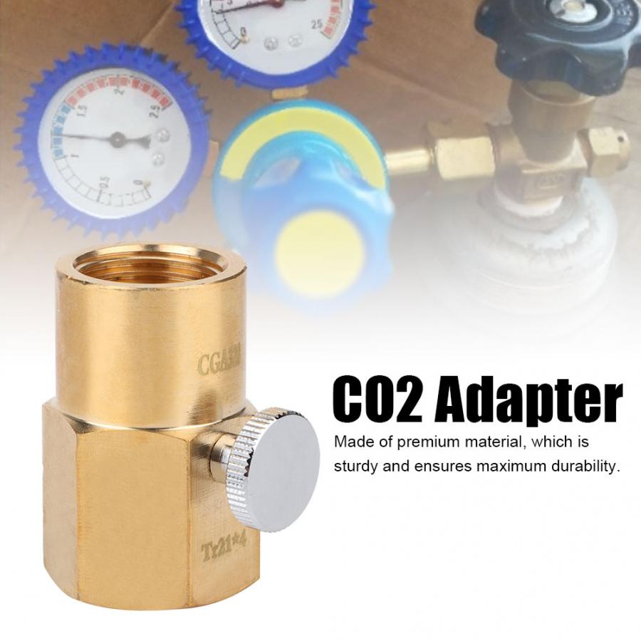 TR21-4 to CGA320 Brass Soda Bottle Adapter CO2 Fill Valve Connector Fittings Filling Accessory