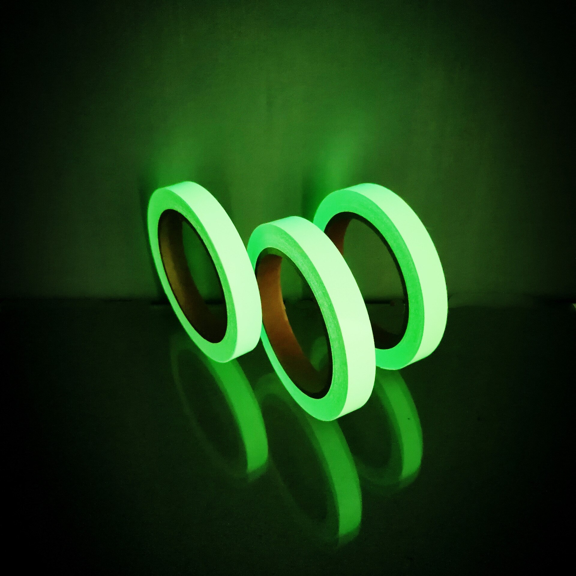 Cinta luminosa autoadhesiva que brilla en la oscuridad, 1cm x 3M, cinta reflectante de seguridad